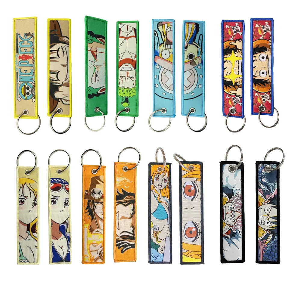 One Piece Keychains Embroidered