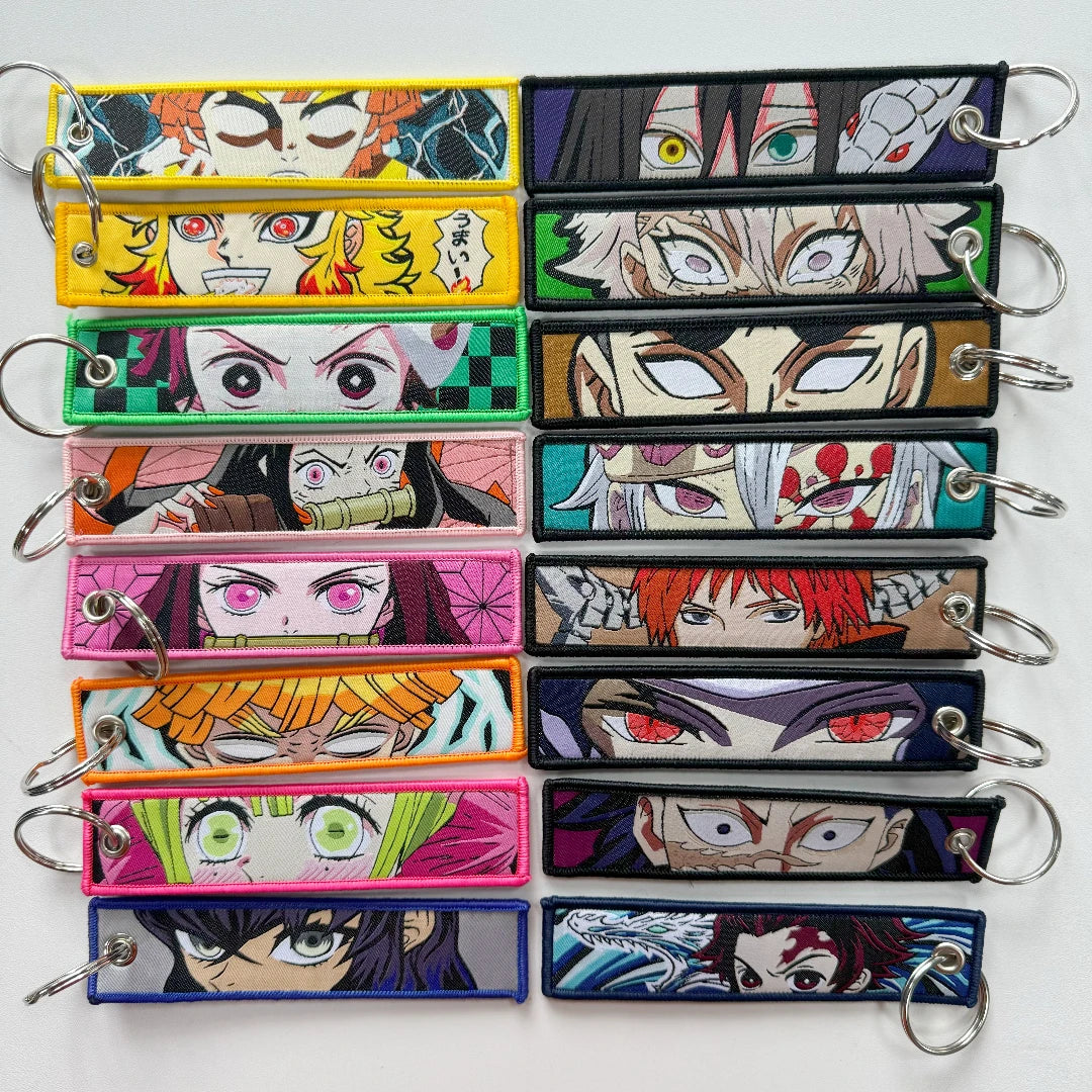 Kimetsu No Yaiba Keychains Embroidered